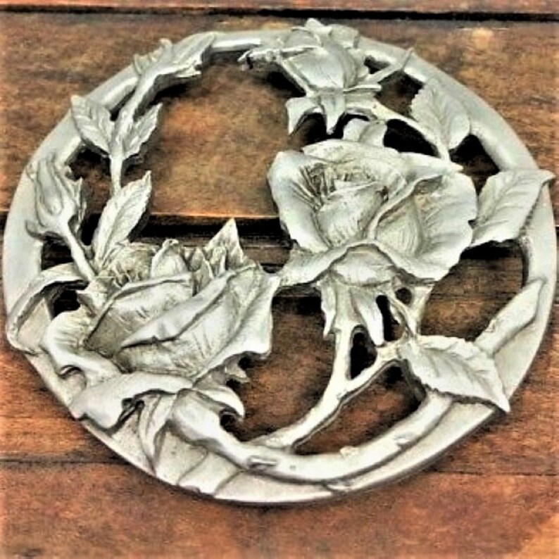 RAWCLIFFE PEWTER POTPOURRI Bowl with Lid Roses Rawcliffe 1990 Etsy