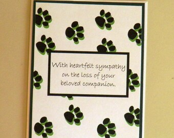 pet sympathy card pet loss cat loss dog loss with heartfelt sympathy pet card cat sympathy card dog sympathy card pets sympathy