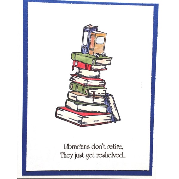 Librarian, Retirement, Congratulations, Book Lover, Dewey Decimal, Card for Librarian, Library Card, Reader, Books, School Librarian