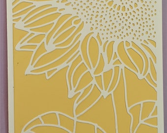 Sunflower, Birthday, Retirement, Get Well, Congratulations, Handmade, Blank
