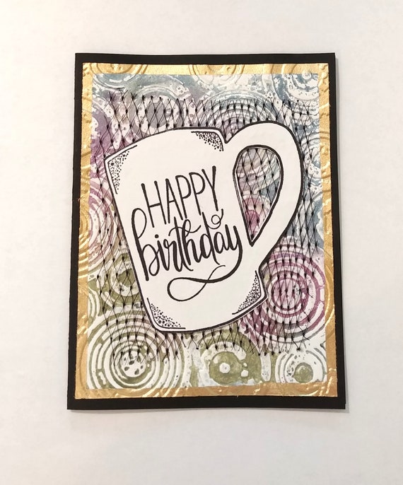Happy Birthday Coffee Thinking Of You Masculine Guy Card Etsy