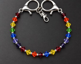 Rainbow  Crystal Purse Charm / Key Finder