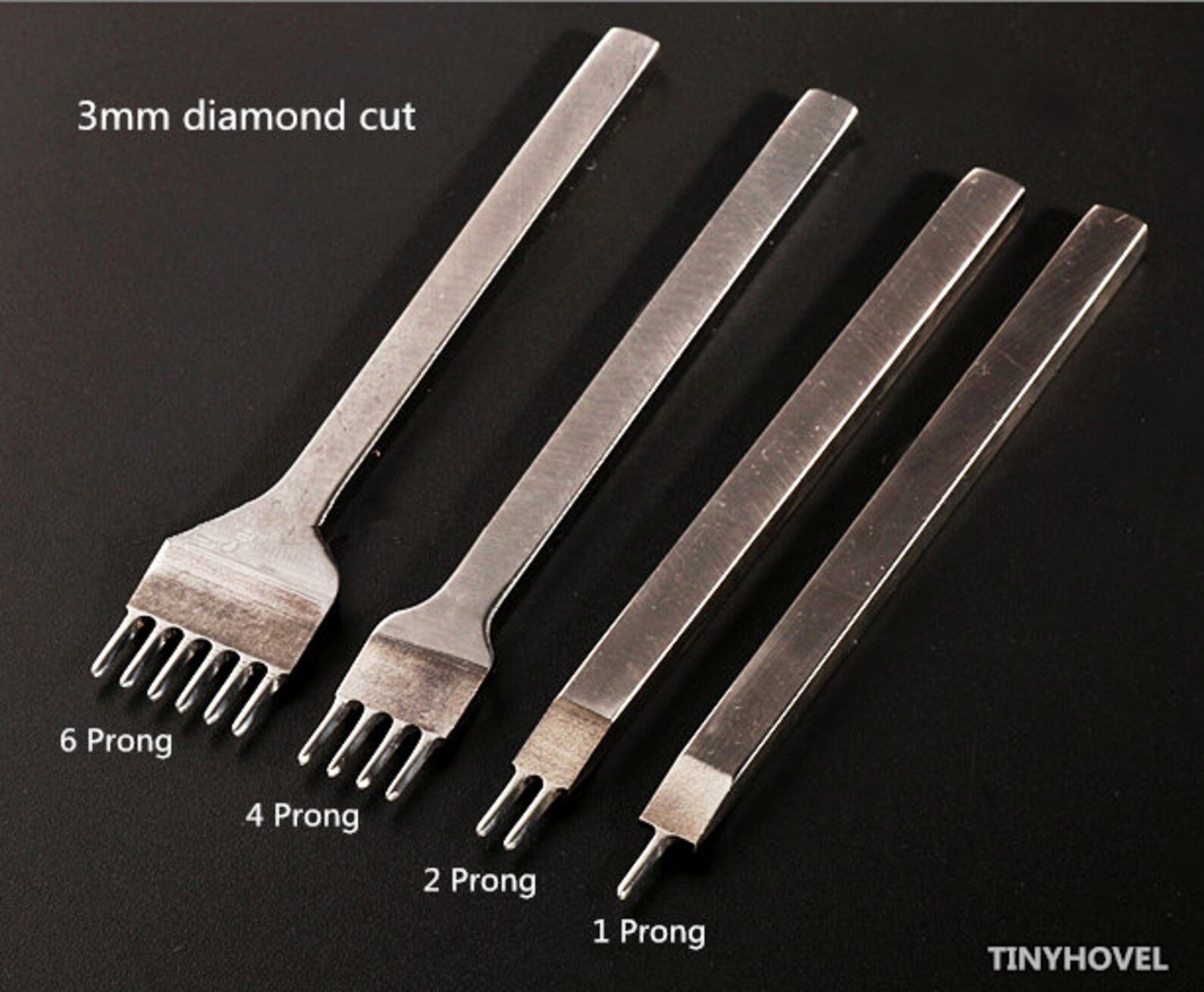 3mm/4mm Leather Stitching diamond Prong Chisel Set 1/2/4/6 | Etsy