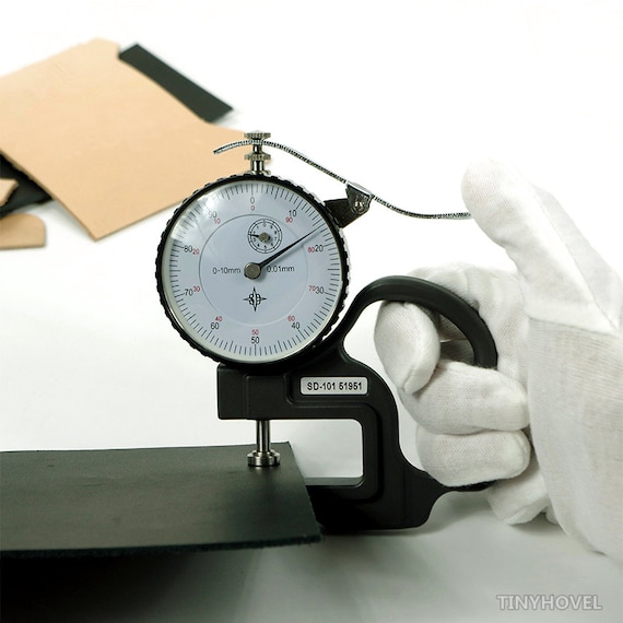 Dial Thickness Gauge 0-20mm//0.1 Jewelry Gauge For Sheet Metal Leather