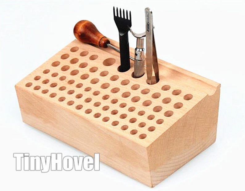 76 Holes Wood Design Stamp OrganizerLeathercrafts Tools Etsy