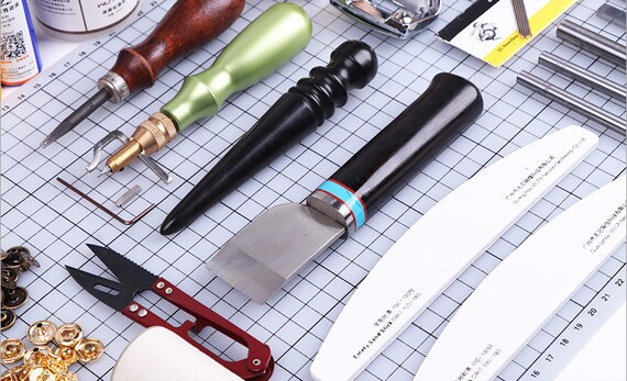 Stich Lederhandwerk Werkzeug Nähnadeln Teppich Polster Punch Zubehör Ahle