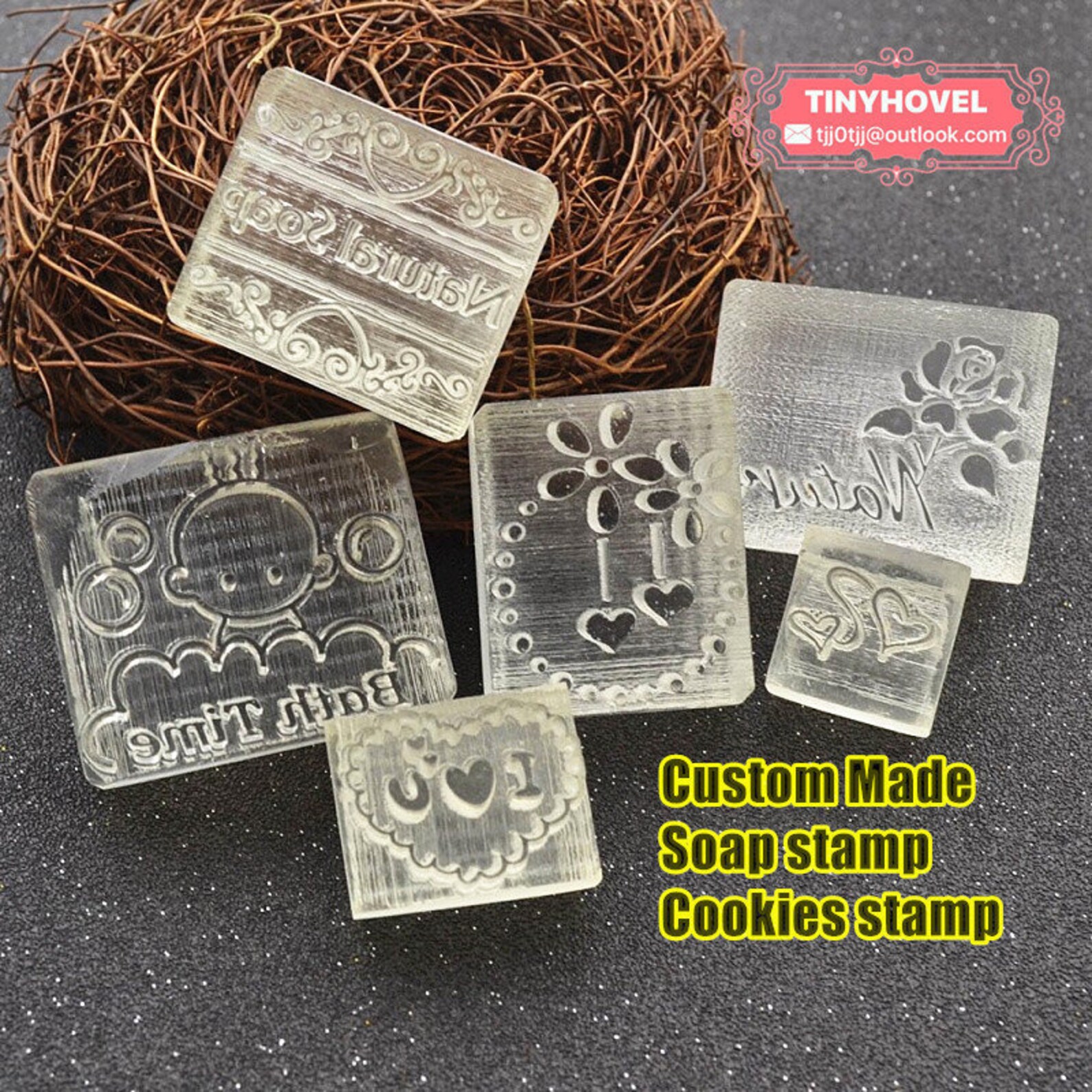 Custom made SOAP STAMPSoap embosser cookie stamp Logo Etsy
