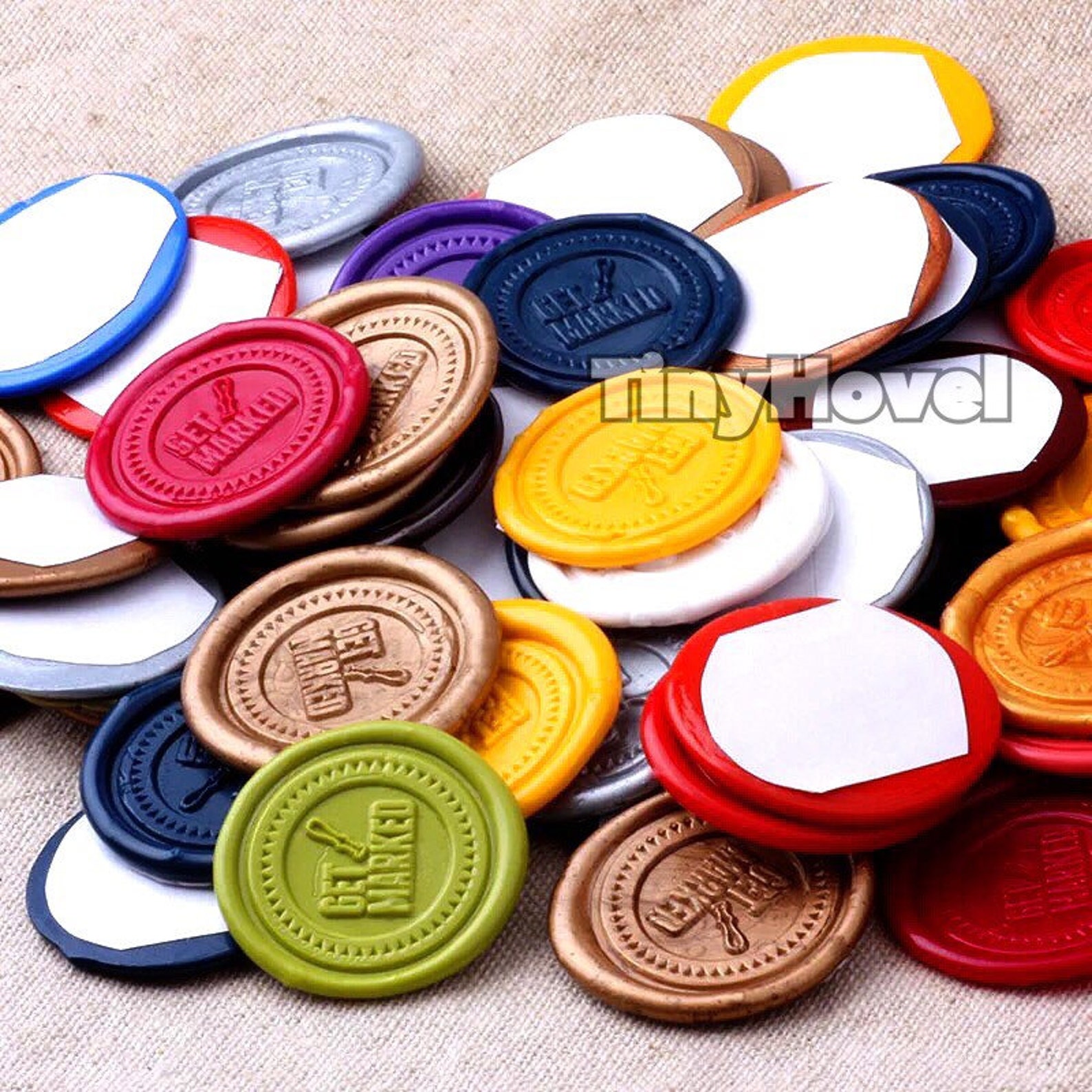 Custom Self Adhesive Wax Seal Stickers Available in 25 Etsy