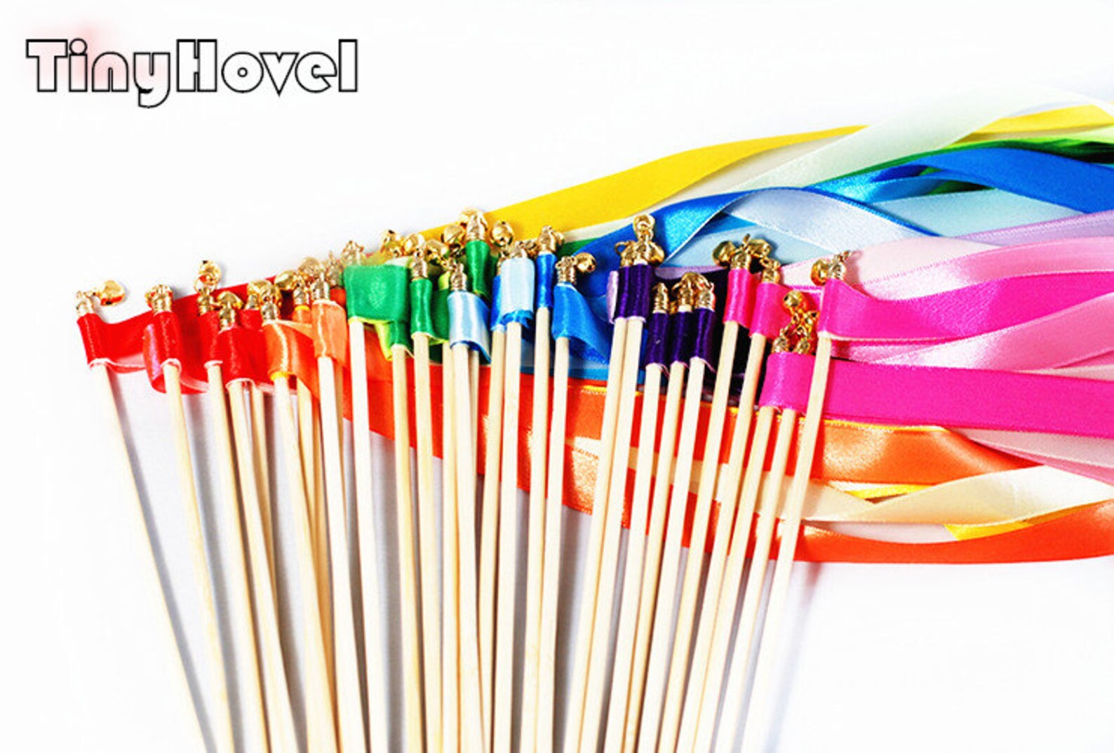 A set of 10 Ribbon Wands Available in 6 color theme for Etsy