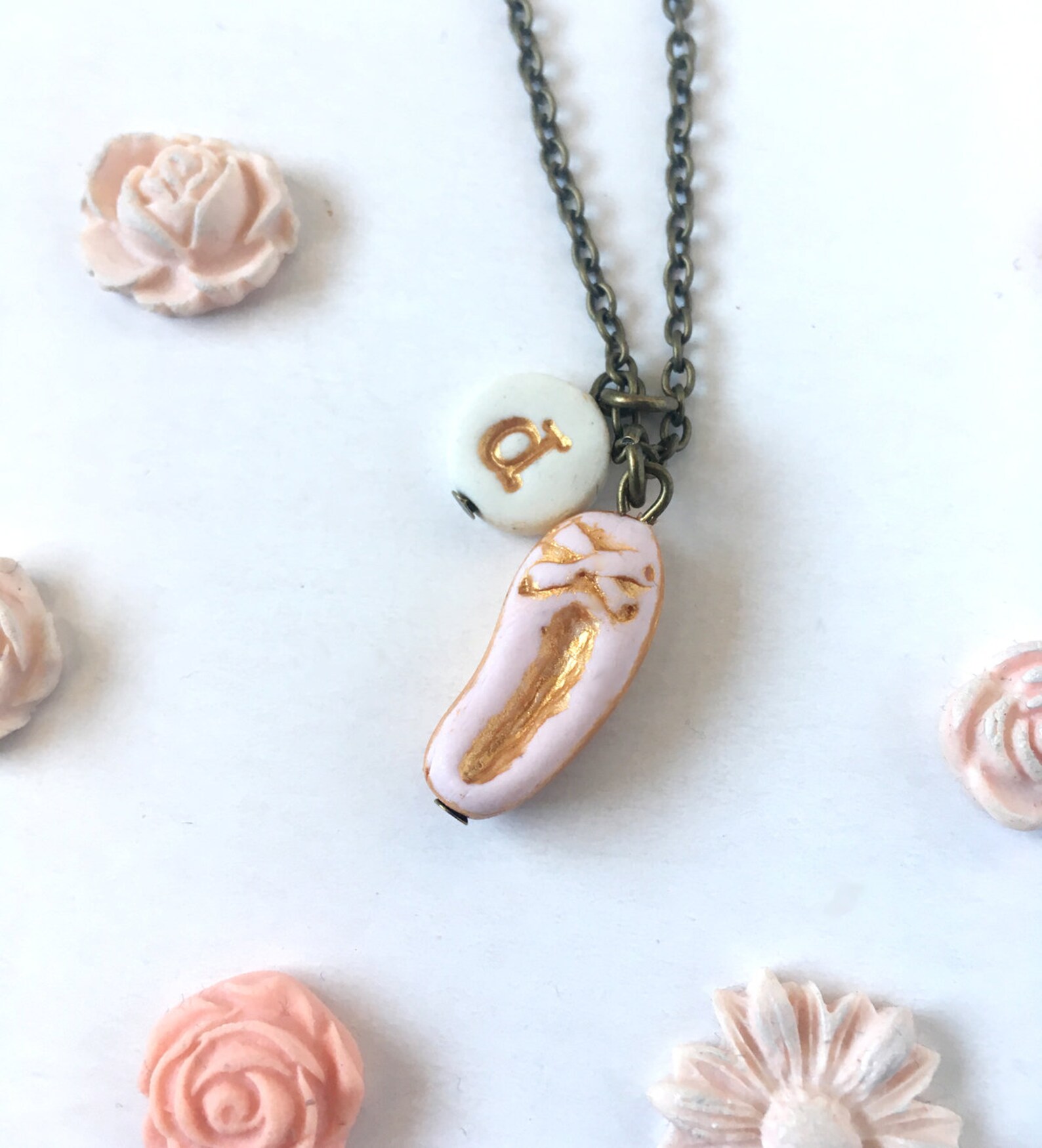 ballet shoe necklace, ballet, letter necklace, birthday, 5, 6, 7, 8, 9, 10 years old, letter, gift ballerina, niece, granddaught