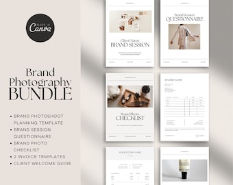 Brand Photographer Canva Template Bundle – Client Forms, Photo Checklist