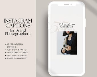 Brand Photographer Instagram Captions – 55 Prewritten Templates (PDF)