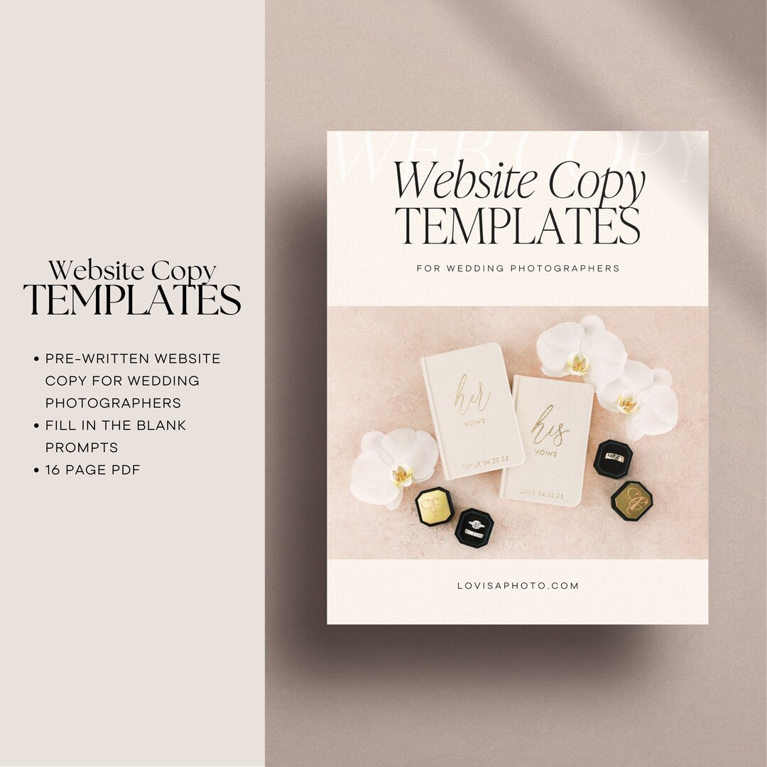 Web Site Design Copywriting Digital Products Web Copy Templates for