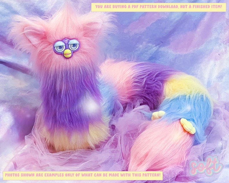 Long Furby PDF DOWNLOAD Sewing Pattern and Tutorial Make Etsy UK
