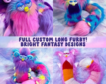 Langer Freund auf Bestellung! 4ft mit Buchrücken! Heller Regenbogen-Fantasy-Drache-niedlicher Kawaii benutzerdefinierte OOAK Plüsch Plushie Doll