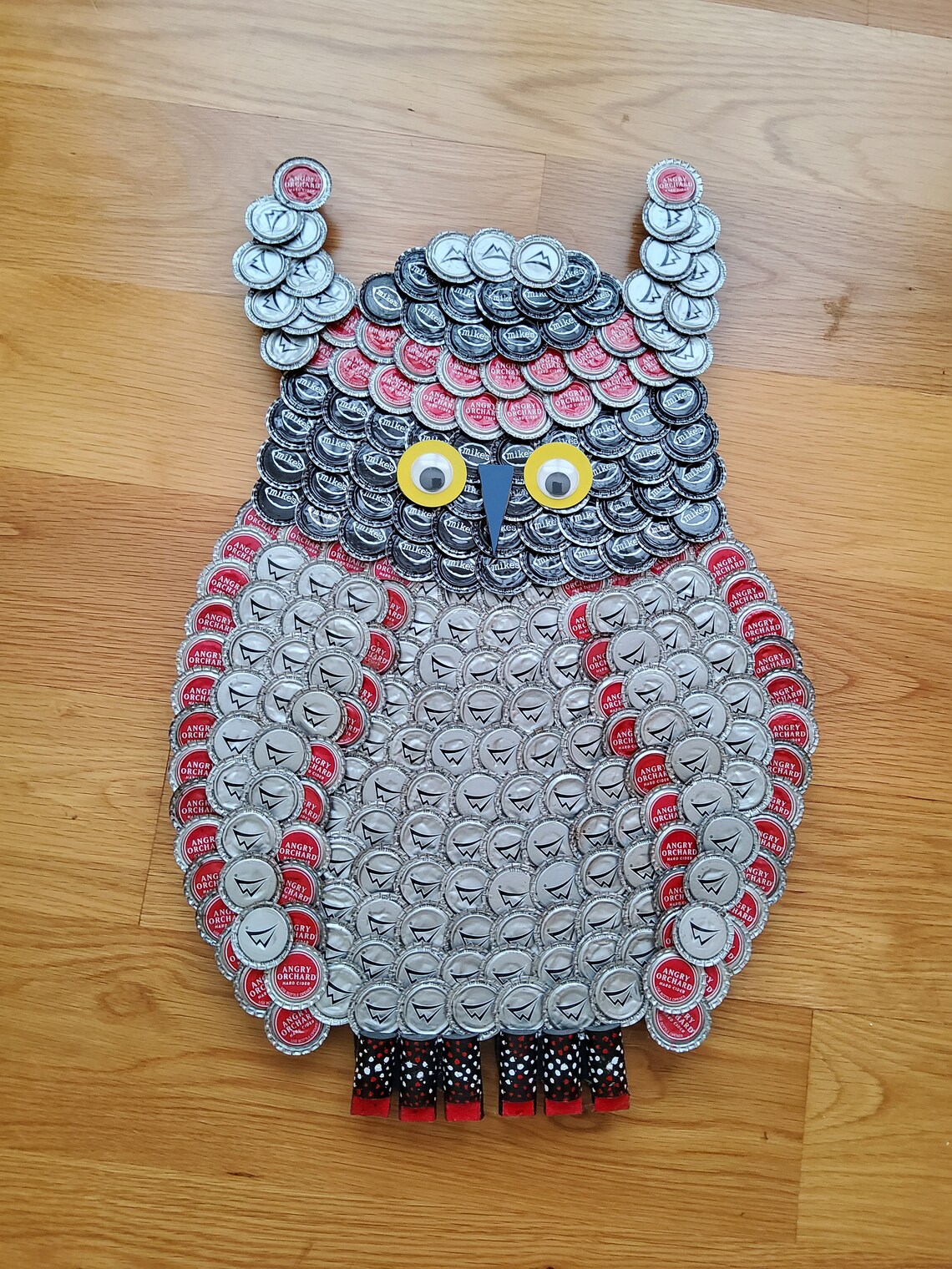 Hand Crafted Owl From Bottle Caps Etsy