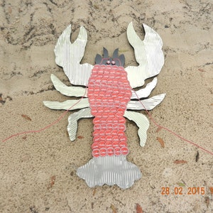 Hand Crafted Lobster from Coke Coca Cola Bottle Caps (Free Shipping in the United States)