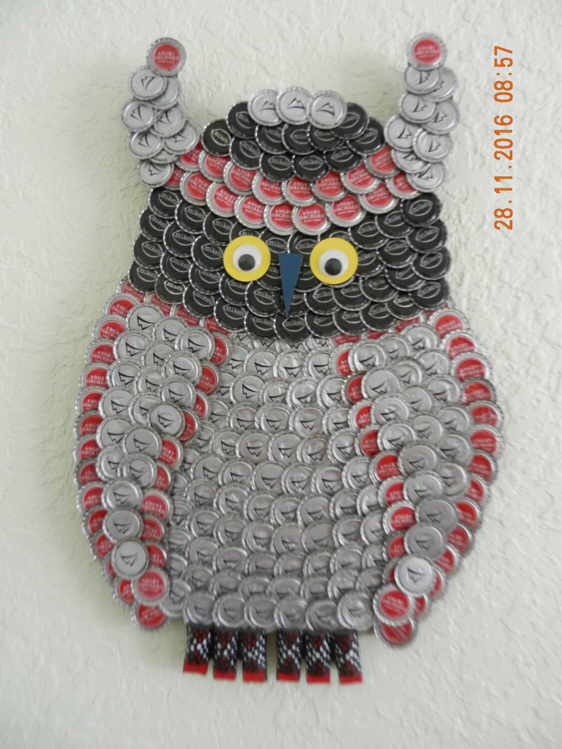 Hand Crafted Owl From Bottle Caps Etsy