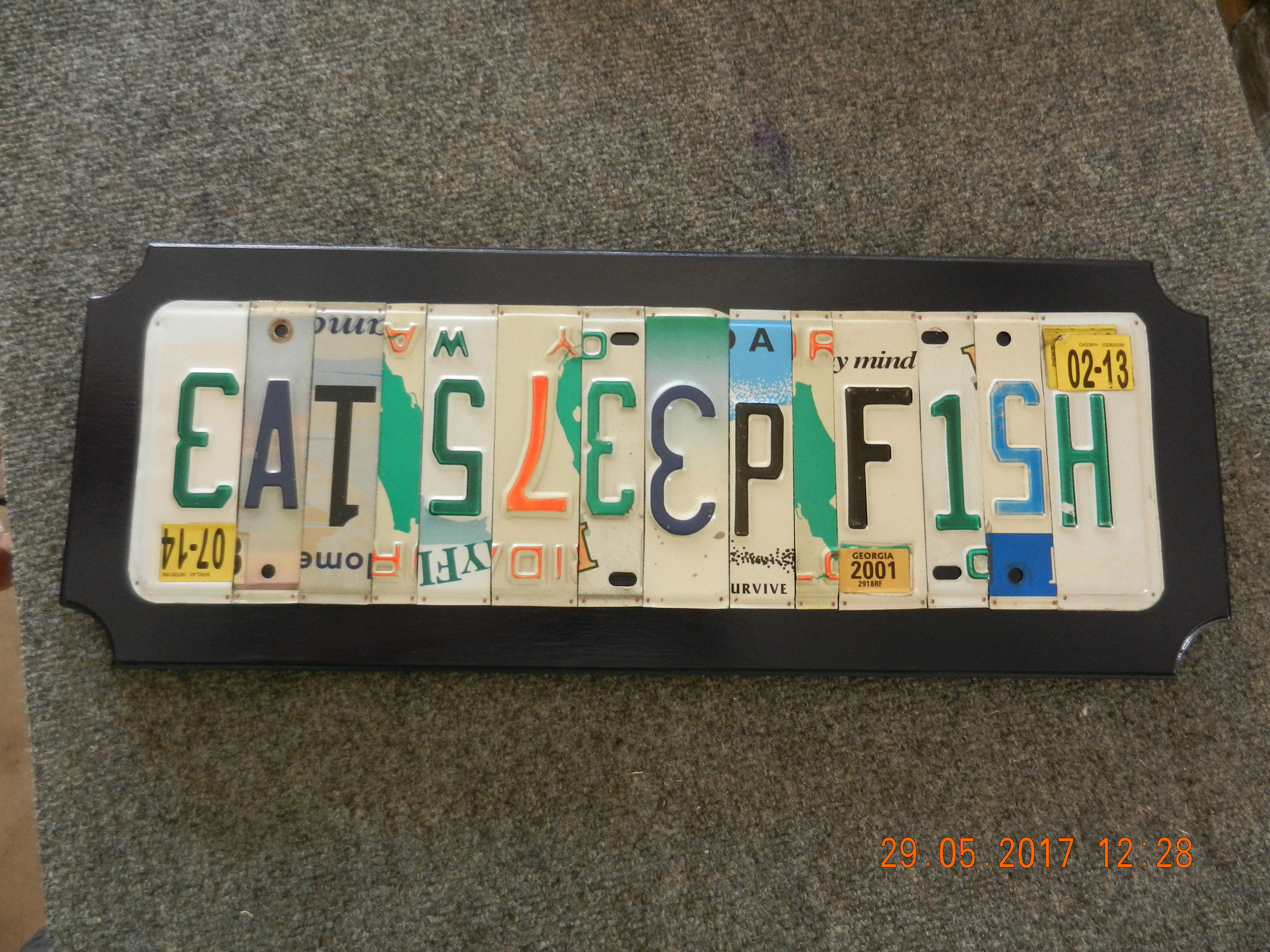 Eat Sleep Fish License Plate Sign Made to Order Etsy