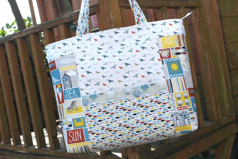 Zippered Holdall Bag Sewing Pattern Large Beach Bag or Gym Etsy UK