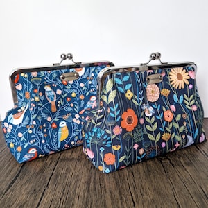 8 inch Purse Frame Clutch Sewing Pattern PDF Download Makeup Bag Patterns