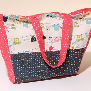 Beach Bag Sewing Pattern Large Tote Bag PDF Download