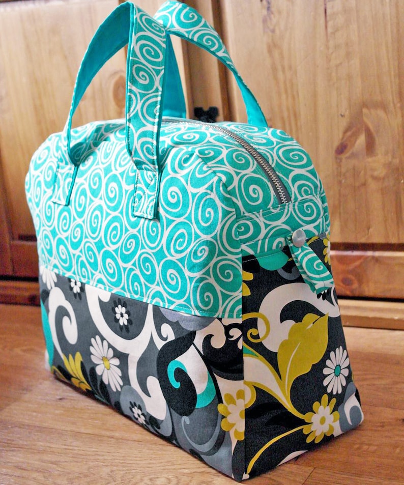 Weekender Travel Bag Pattern PDF Download Overnight Bag Sewing Patterns image 3