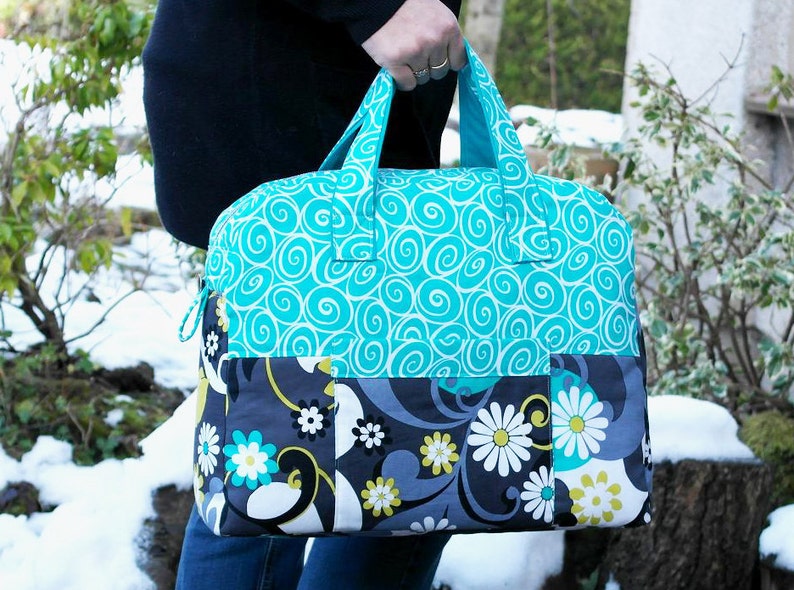 Weekender Travel Bag Pattern PDF Download Overnight Bag Sewing Patterns image 2