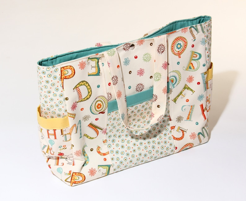 Diaper Bag Pattern Zippered Large Baby Nappy Bag Sewing Pattern image 1