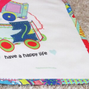 ALPHABET BLANKET, Alphabet Train Cars, Tracks are Kids Things to Do, Snuggle and Read, Talk to Your Toddler, Fleece, 48x36 image 4