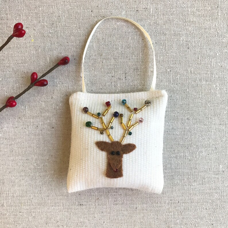 Hand Beaded Christmas Ornament image 1