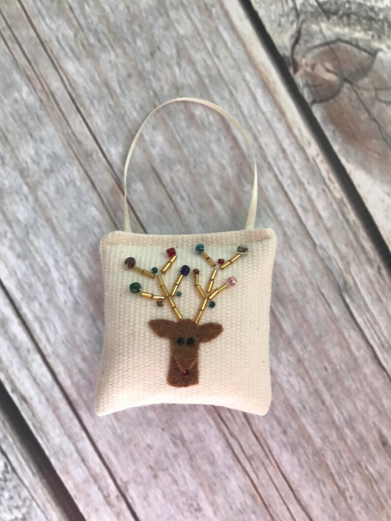 Hand Beaded Christmas Ornament image 0