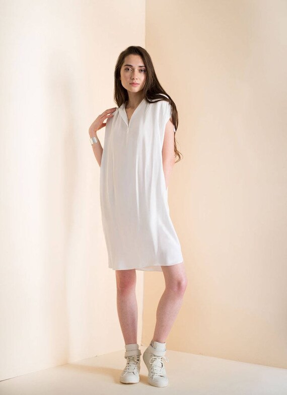 Silk White Shirt Dress Deals, 58% OFF 
