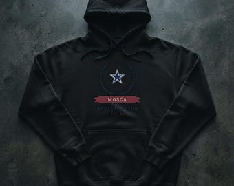 Athletic Club Star Crest Hoodie | Vintage Sports Emblem, Minimal Graphic
