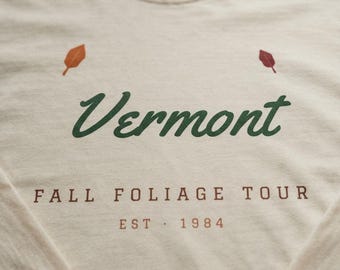 Vermont Fall Foliage Tour Long Sleeve Tee | Autumn Leaves State Shirt