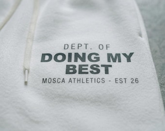 Doing My Best sweatpants | small chest text, casual lounge joggers