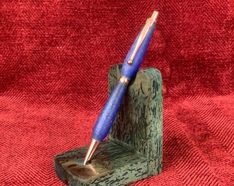 Unique Hand Turned Copper And Resin Pencil