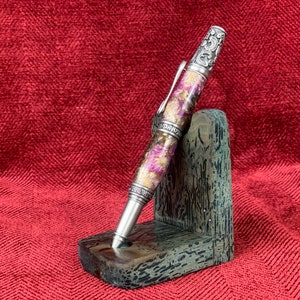 Uniek | Silver Floral Hybrid Pen - Hand gedraaid