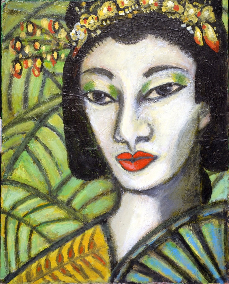 Geisha Fine Art Print Asian Woman Japanese Dancer Giclee - Etsy