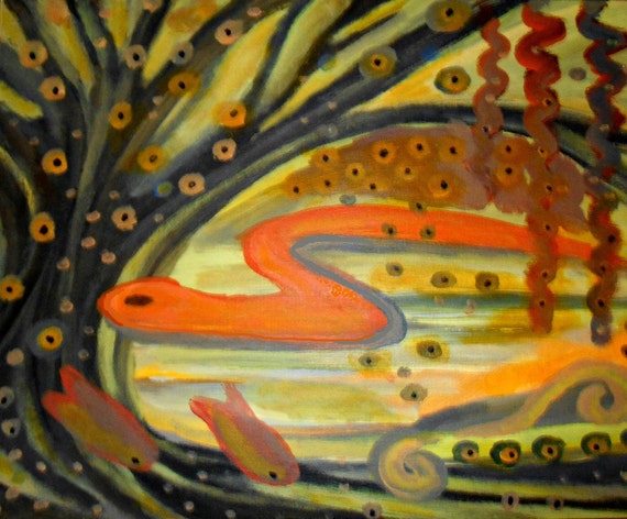 Orange l Fine Art Giclee Print Sea Life Wasserlandschaft Etsy