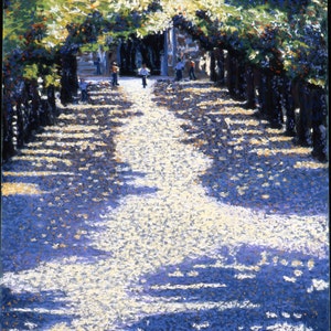 Burgos Spanien Kunstdruck: Weg von Sonne und Schatten Pastell Giclee