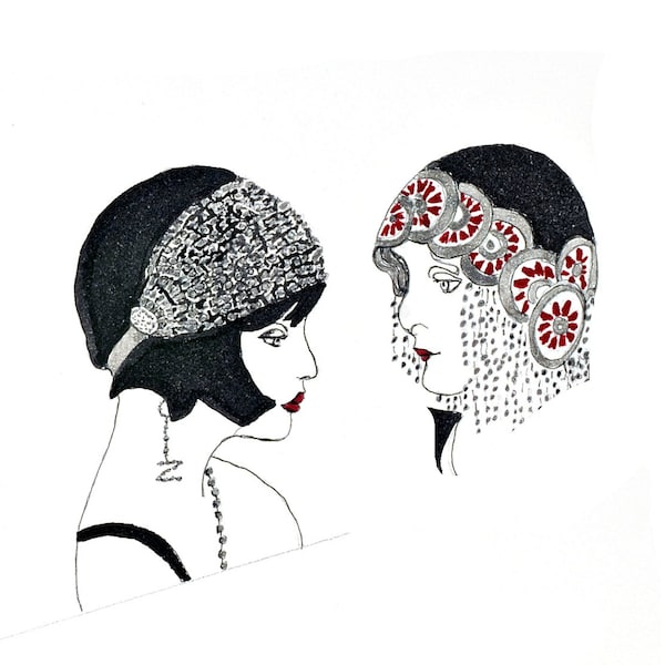 Flapper Headdress Etsy