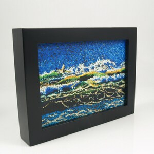 Framed 5x7 Canvas Giclee Fine Art Print, Coastal Waves, Seascape, Fine Art Giclee Print, Art & Collectibles, Ready to Hang, Museum Quality