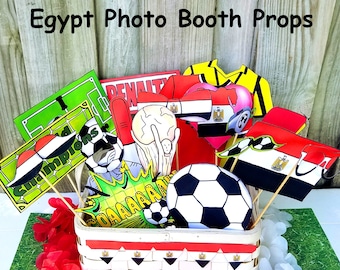 Copa Mundial EGYPT fútbol fotocabina apoyos - el accesorio de los aficionados definitivo - 2018 FIFA Soccer Championship en Rusia - apoyar a los faraones