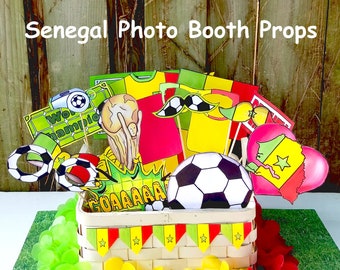 World Cup SENEGAL soccer photo booth props - the ultimate fan accessory -  2018 FIFA Soccer Championship in Russia - support Sénégal