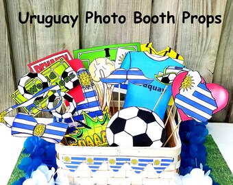 World Cup URUGUAY soccer photo booth props - the ultimate fan accessory -  2018 FIFA Soccer Championship in Russia - support Uruguay