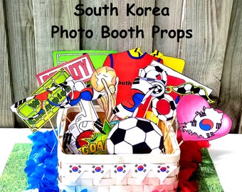 World Cup SOUTH KOREA soccer photo booth props - the ultimate fan accessory -  2018 FIFA Soccer Championship in Russia - support 대한민국