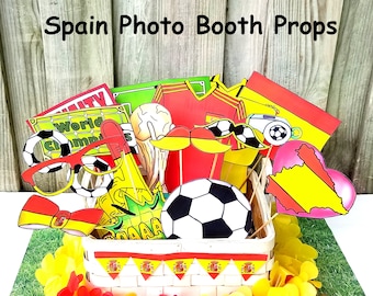 World Cup SPAIN soccer photo booth props - the ultimate fan accessory -  2018 FIFA Soccer Championship in Russia - support España