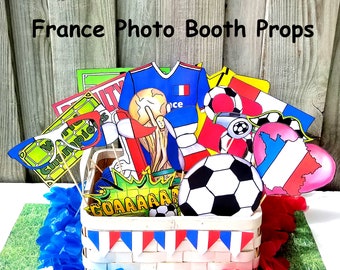 World Cup FRANCE soccer photo booth props - the ultimate fan accessory -  2018 FIFA Soccer Championship in Russia - support France
