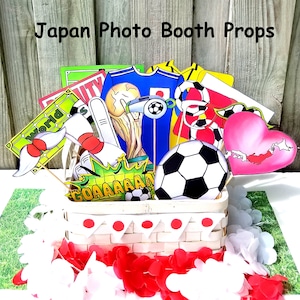 World Cup JAPAN soccer photo booth props - the ultimate fan accessory -  2018 FIFA Soccer Championship in Russia - support 日本